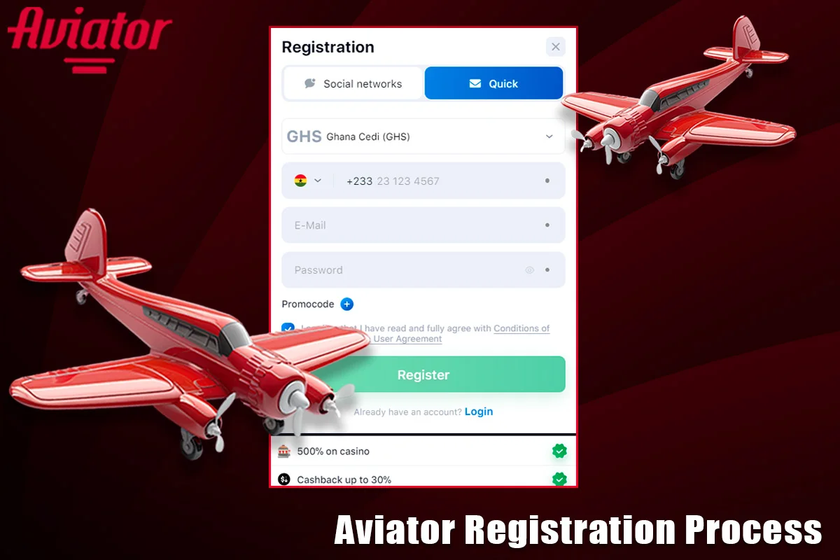 Information on the Aviator registration process