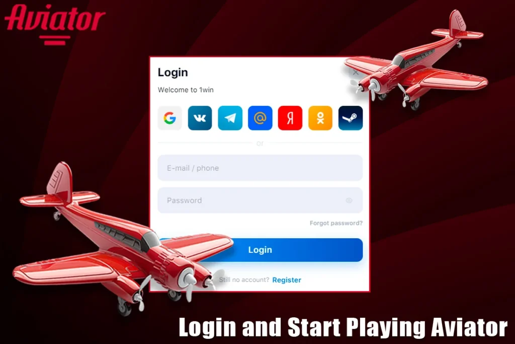 How do I log in and start playing Aviator?