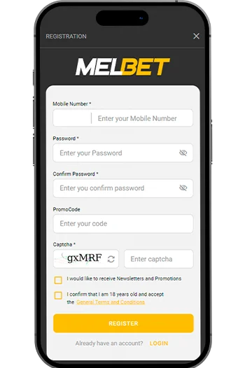 Registering Melbet